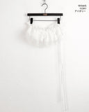 Parts Frill Lace Wrap Layered Mini Skirt Belt