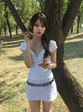 Kiruck Dot Lace Cap Sleeveless