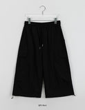 [unisex] Gyuta Banding Nylon String Crop Bermuda Cargo Pants