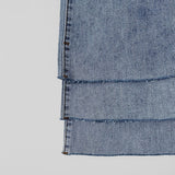 Summer cooling inner banding semi bootcut span denim pants