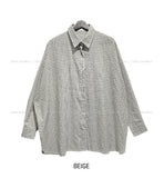Chocolate Seersucker Boyfit Check Shirt