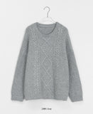 Kouni cable over round knit