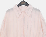 Netin Overfit See-Through Stripe Shirt