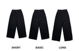Zid Brushed Snap Cotton Wide Pants