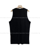 Rough damage layered sleeveless
