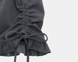 Minos Ribbon Frill Capri Pants
