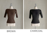 Maillo Lip Neck Half Sleeve Basic Knit