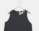 Romu Nylon Unbalanced Strap Ribbon Sleeveless Blouse