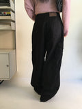 Yells Balloon Maxi Cotton Cargo Long Wide Pants