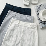 Gelad Pocket H-line Long Skirt