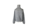 Juke diagonal button high neck knit