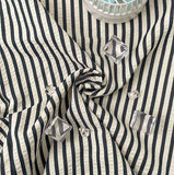 Stripe Banding Wide Pants