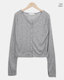 Poda See-through Ribbed Cardigan