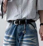 Double Keyring Leather Belt