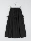 Kime Ribbon Banding Strap Cotton Long Skirt