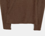 Burku Lace Strap Angora Long Sleeve T-Shirt