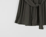 Moal Knot Tie Flare Midi Skirt