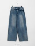 Luaz Washing Wide Denim Pants