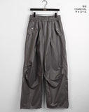 Tissue Coated Parachute Two Way Jogger Wide Pants