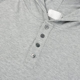 Dates Henley Neck Short Sleeve Hoodie