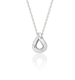 Etreve Silver Note Wave Necklace
