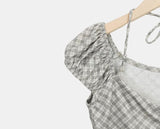 Swen Check Halter Blouse