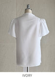Lovell Ribbon Tie Shirring Blouse