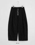 [unisex] Terned Cotton Banding Balloon Wide Pants