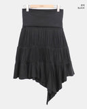 Luckin unbalanced midi skirt