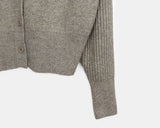 Sihan High Neck Angora Hooded Knit Cardigan