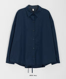 Ebenk Back Ribbon Cotton Over Shirt