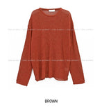 Drawn linen blend knitwear