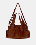 Griffin Leather Multi-Pocket Shoulder Bag