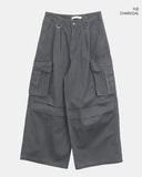 Karok Two-Pintuck Cargo Wide Pants