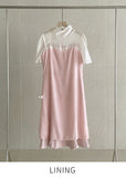Ribiang Tie Color Matching Mermaid One Piece