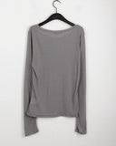tiptoe loose fit see-through long-sleeved T-shirt