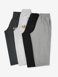 Fire embroidered string training pants