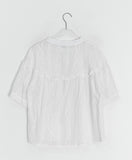 Dodo Lace Puff Short Sleeve Blouse