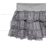 Lace Tiered Mini Skirt