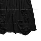 Motif Damage Banding Bermuda Pants