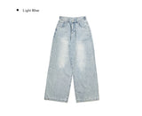 Pek Summer Adjust Snap Washing Denim Wide Pants