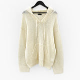 Wool 20%) Lego Hooded Knit