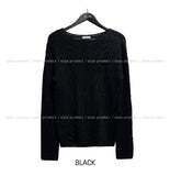 Autumn Damage Boat Neck Knitwear