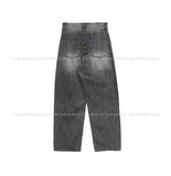 Faber slub washed wide denim