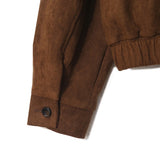 Rio High Neck Button Suede Jacket