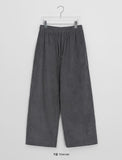 Chilkro Heart Corduroy Banding Wide Pants