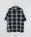 [unisex] Freeta pocket over check shirt