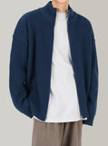 High neck zip-up cardigan