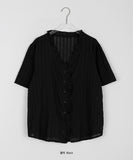 Yonko Lace Frill Short Sleeve Blouse