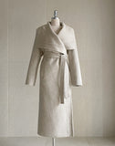 Rovia Shawl Collar Wool Long Coat